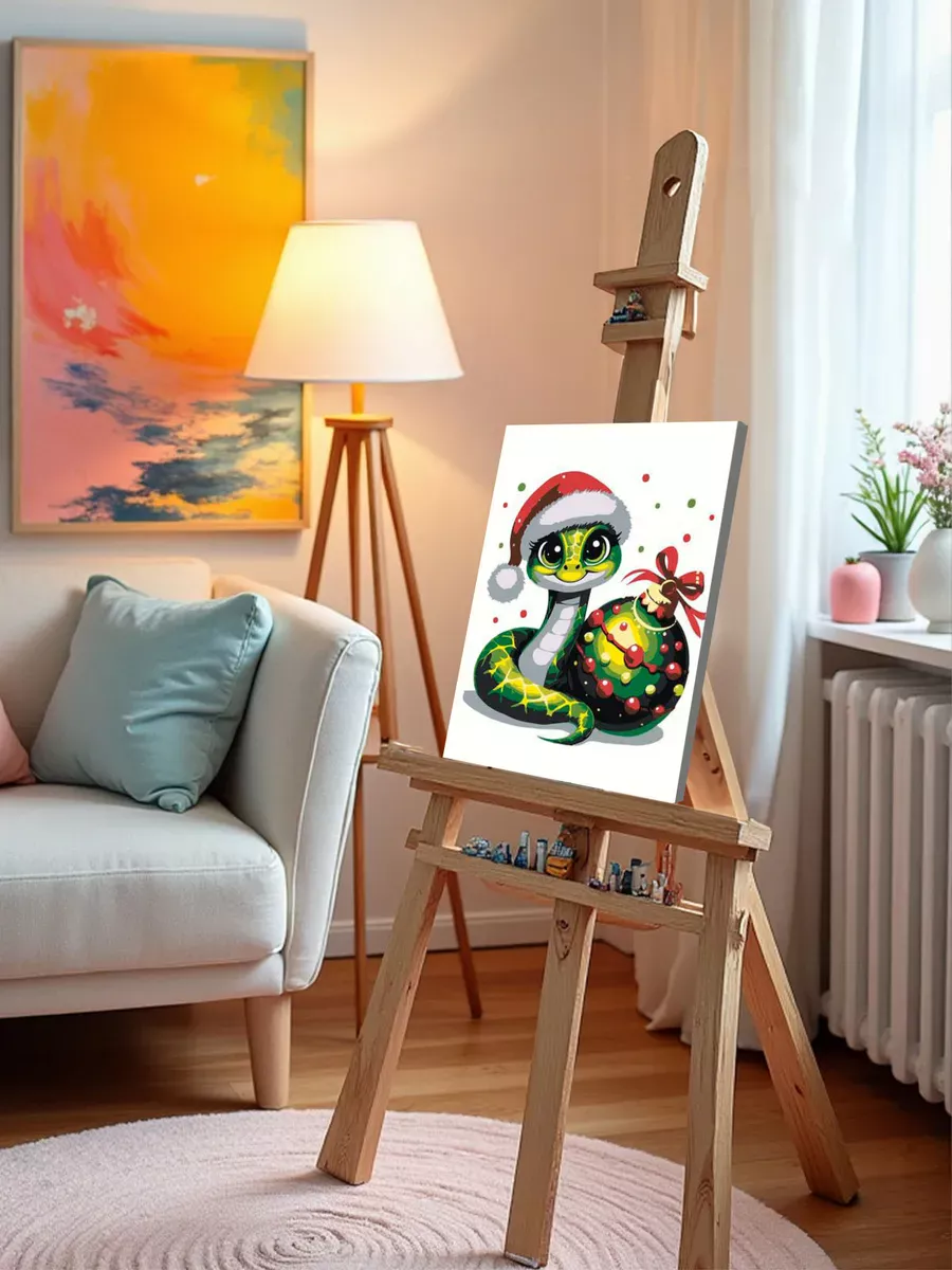 Картина по номерам «Детская, для детей: символ года, Змея» — картинка 10