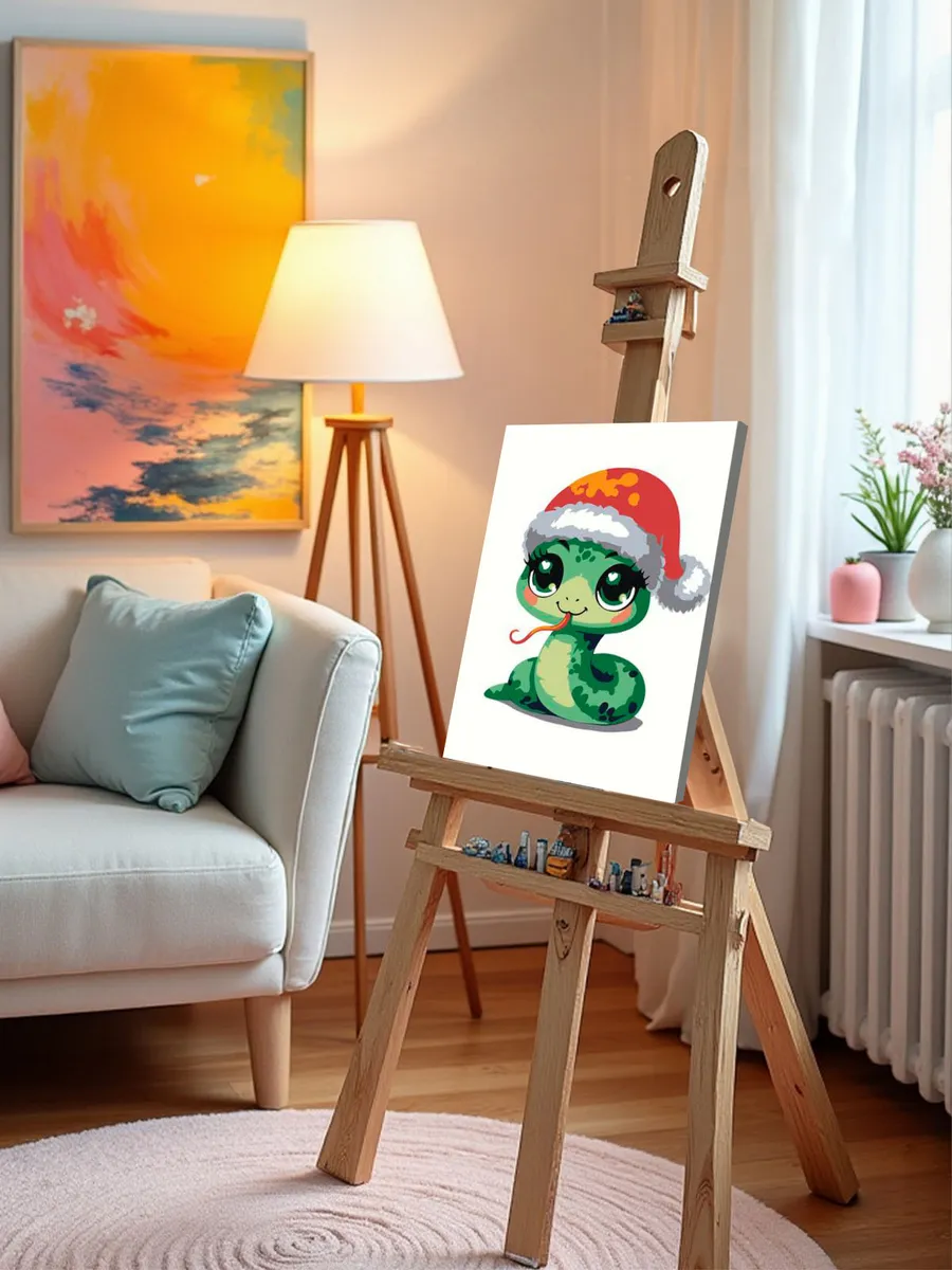 Картина по номерам «Детская, для детей: символ года, Змея» — картинка 10