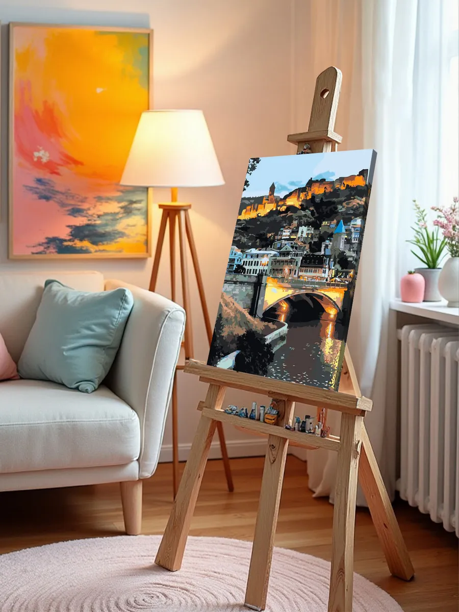 Картина по номерам «Кавказ, Грузия: крепость в Тбилиси, ночь» — картинка 10