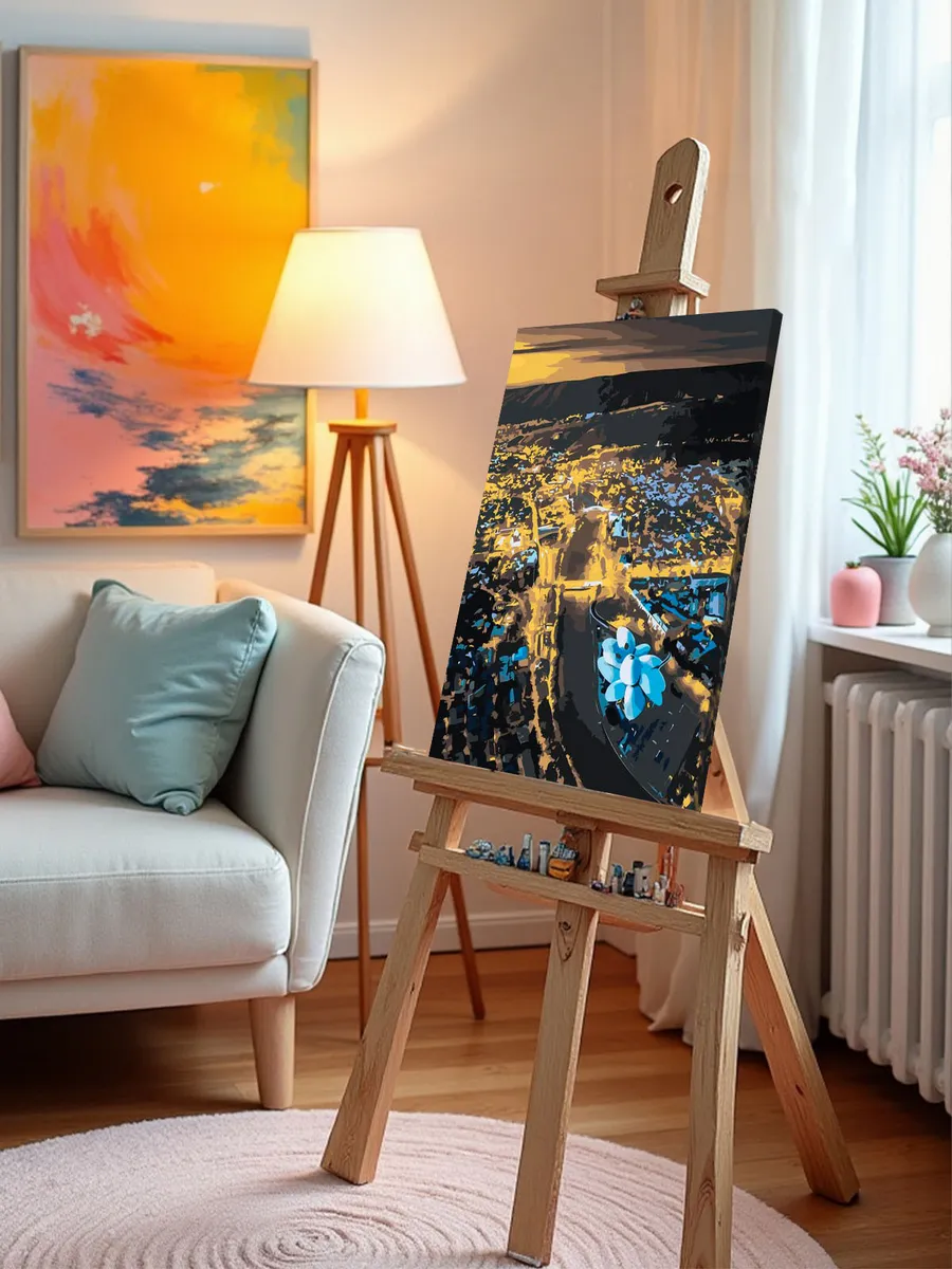 Картина по номерам «Кавказ, Грузия: ночной город Тбилиси» — картинка 10