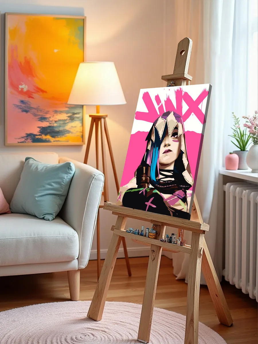 Картина по номерам «Аркейн Лига Легенд лол: Джинкс арт» — картинка 9