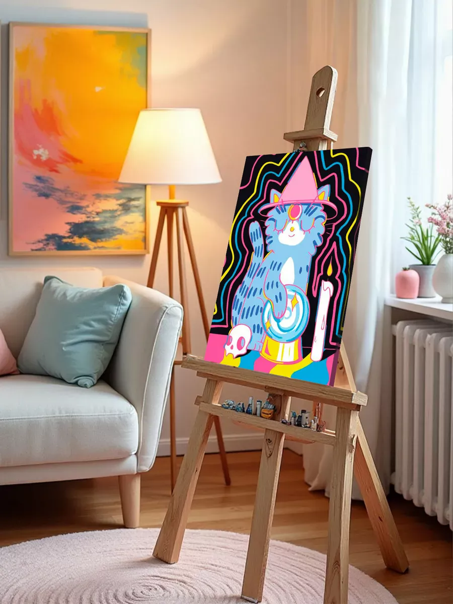 Картина по номерам «Коты и кошки: магия, таро, эзотерика» — картинка 10