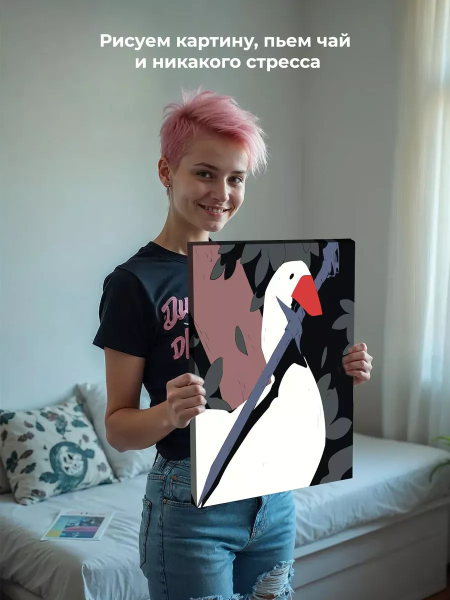 Картина по номерам «Отважный гусь с мечом, мемы 40x50» — картинка 7