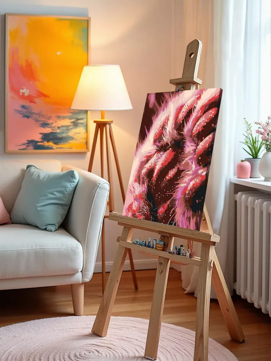 Картина по номерам «Коты и кошки: мягкая лапка котика» — картинка 10