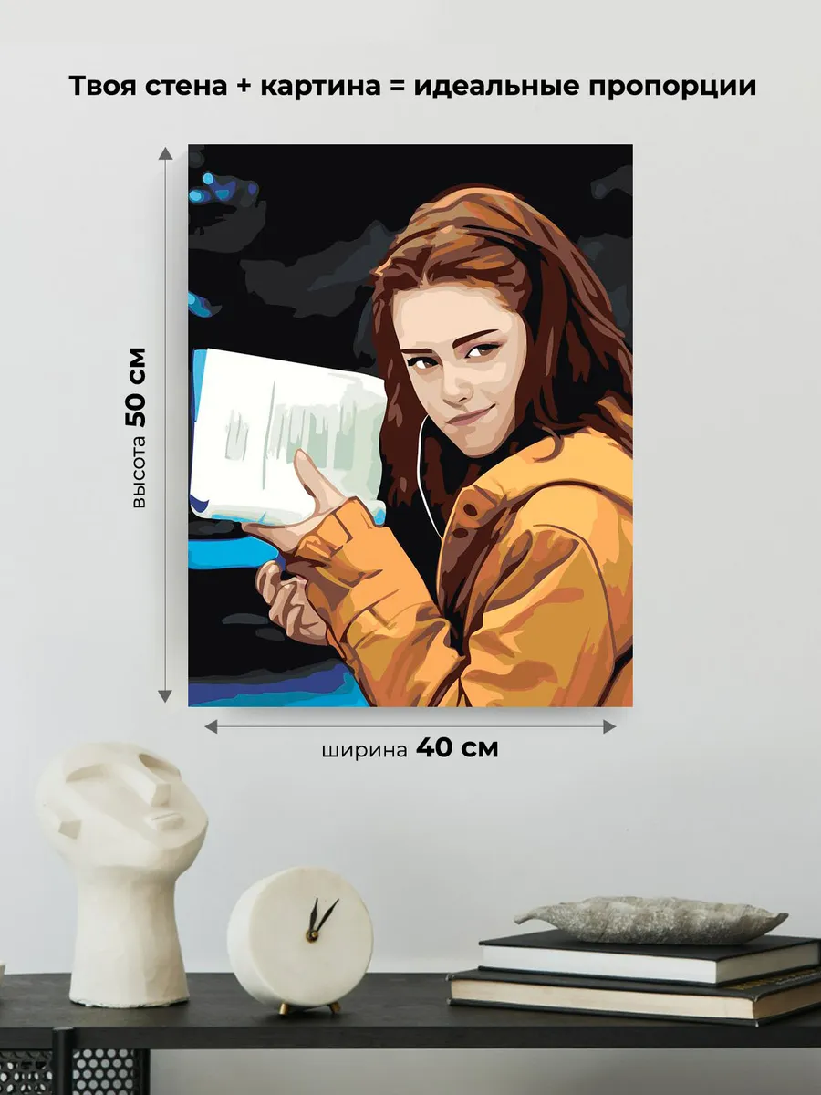 Картина по номерам «Мемы: Сумерки, актерская игра Беллы» — картинка 3