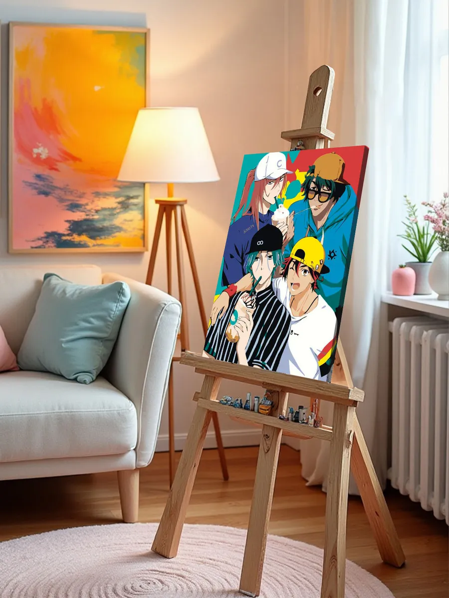 Картина по номерам «Аниме Скейт Бесконечность SK8: герои» — картинка 9