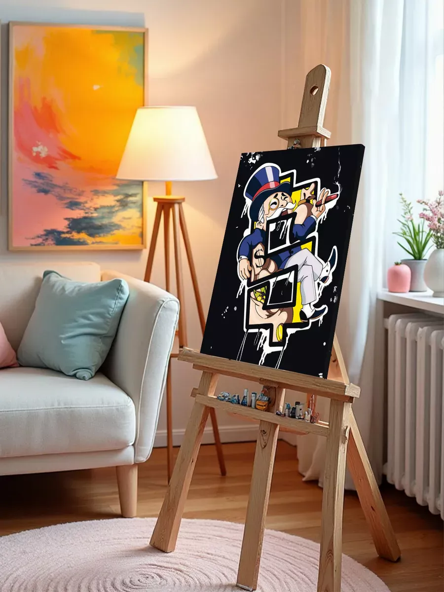 Картина по номерам «Деньги: монополия граффити арт, доллар» — картинка 10