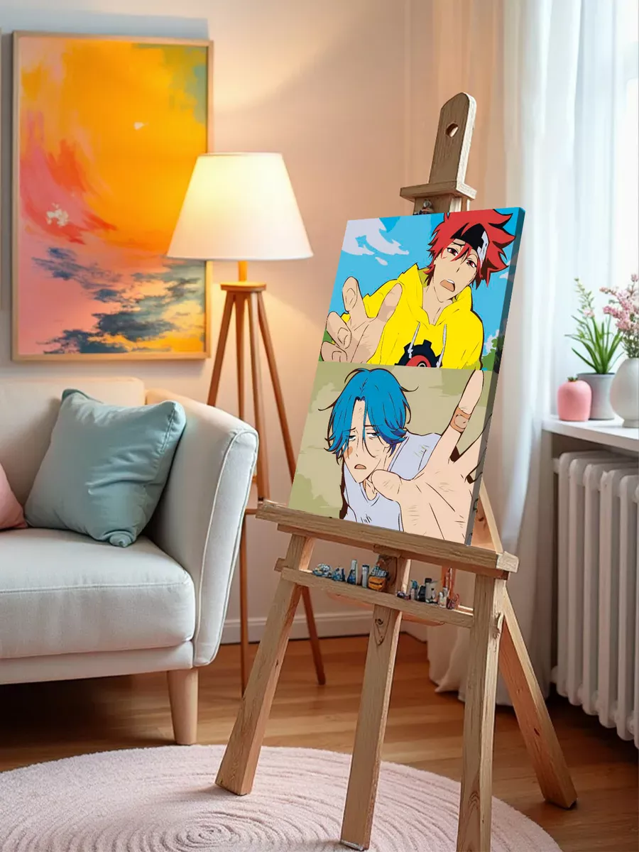 Картина по номерам «Аниме Скейт Бесконечность: Ланга и Рэки» — картинка 9