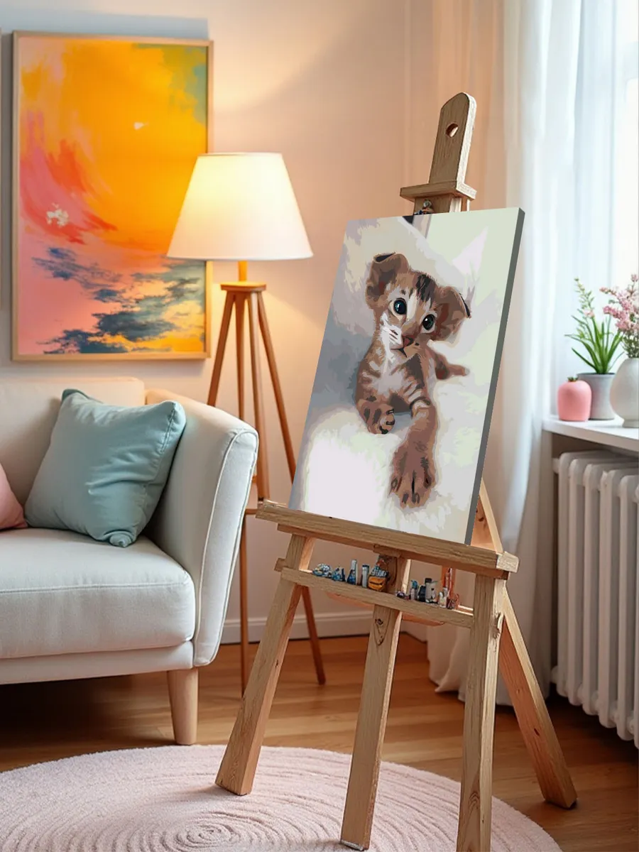 Картина по номерам «Коты и кошки: ориентальная, котенок» — картинка 10