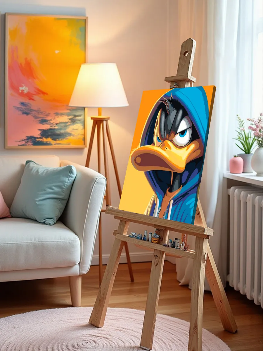 Картина по номерам «Герои Дисней: Даффи Дак рэпер арт» — картинка 9