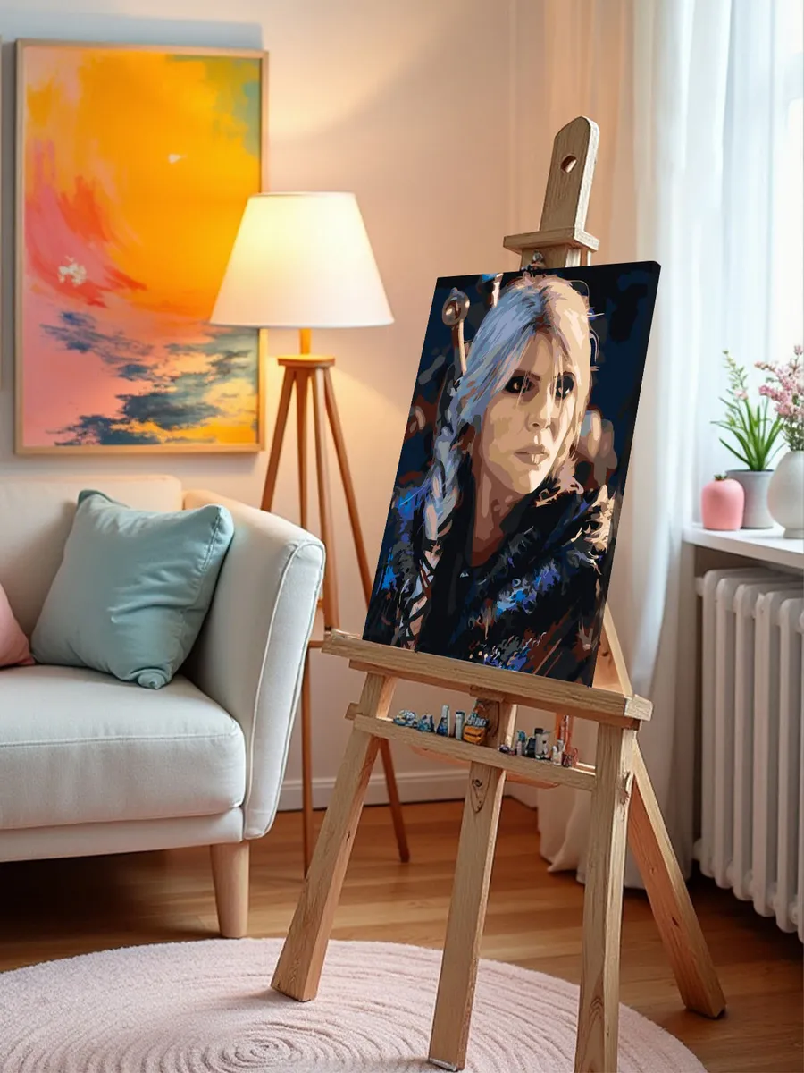 Картина по номерам «Ведьмак: взрослая Цири из трейлера» — картинка 9