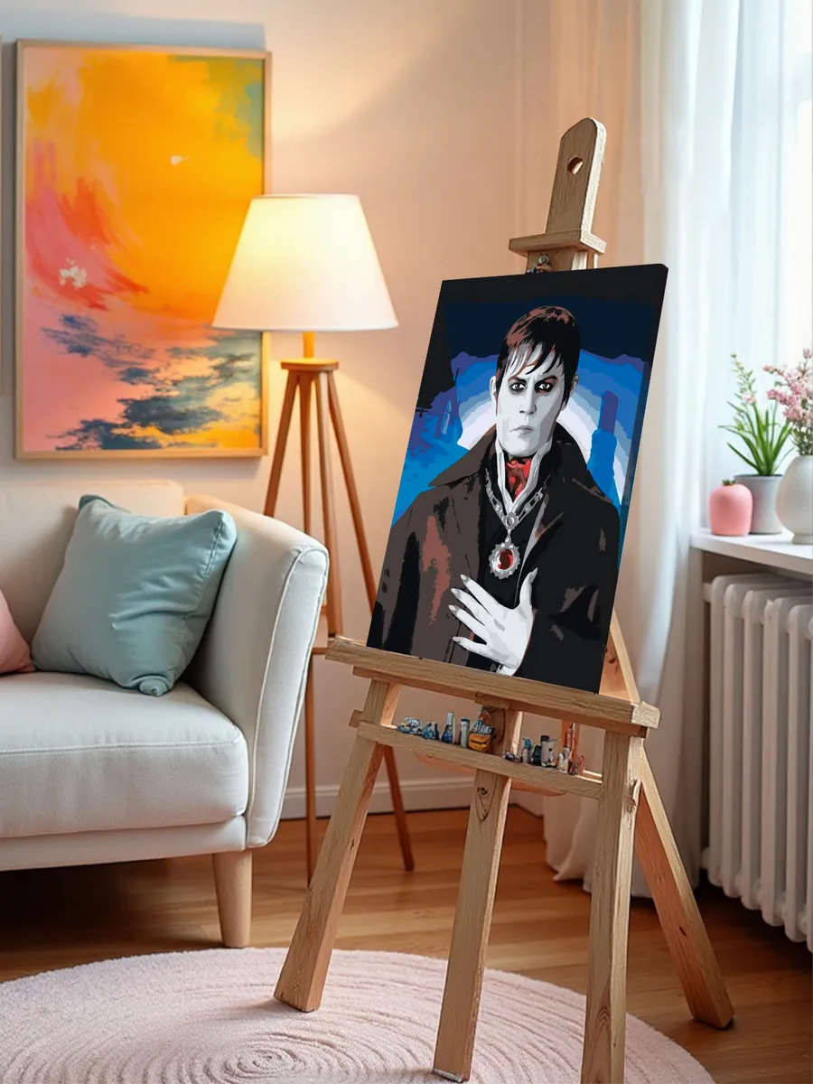 Картина по номерам «Мрачные тени: актер Джонни Депп вампир» — картинка 10