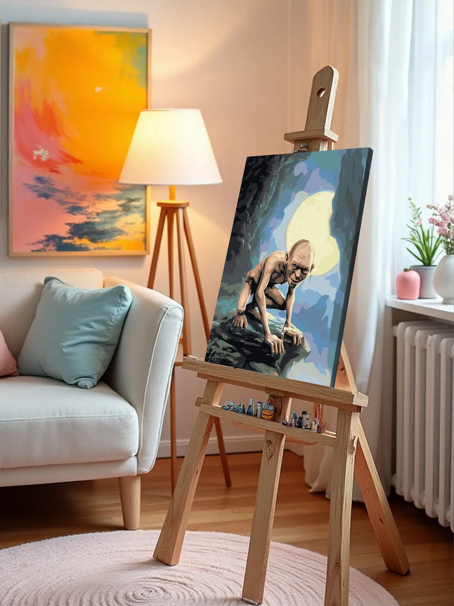 Картина по номерам «Властелин колец: Голлум в Мории, луна» — картинка 10