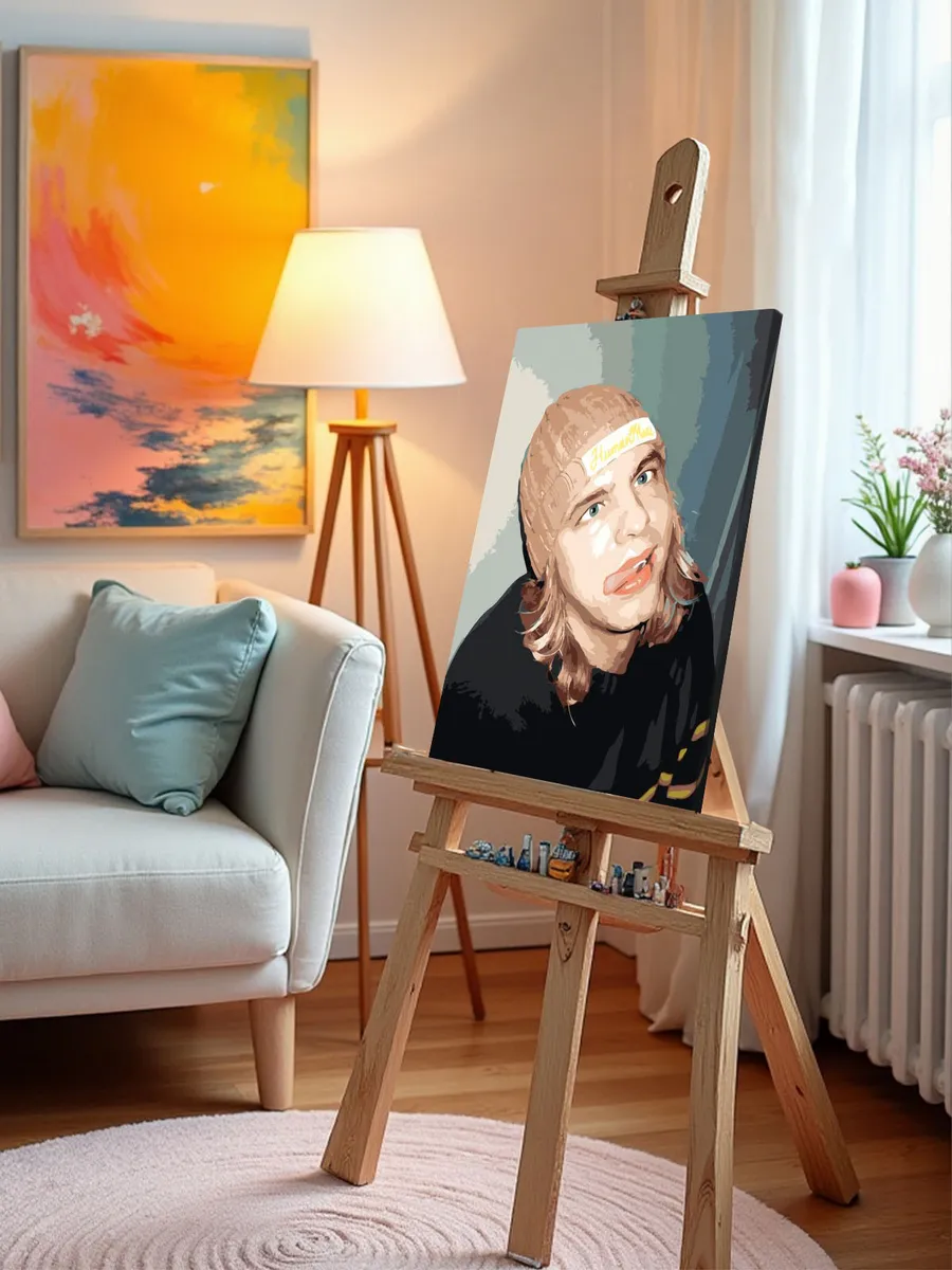 Картина по номерам «Рэпер Mayot Майот Моет: Артём портрет» — картинка 9