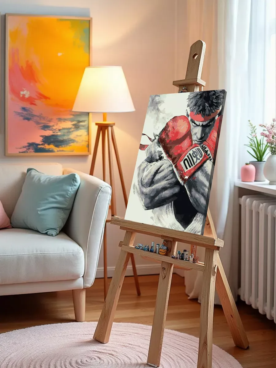 Картина по номерам «Игра Street Fighter, тайский бокс арт» — картинка 9