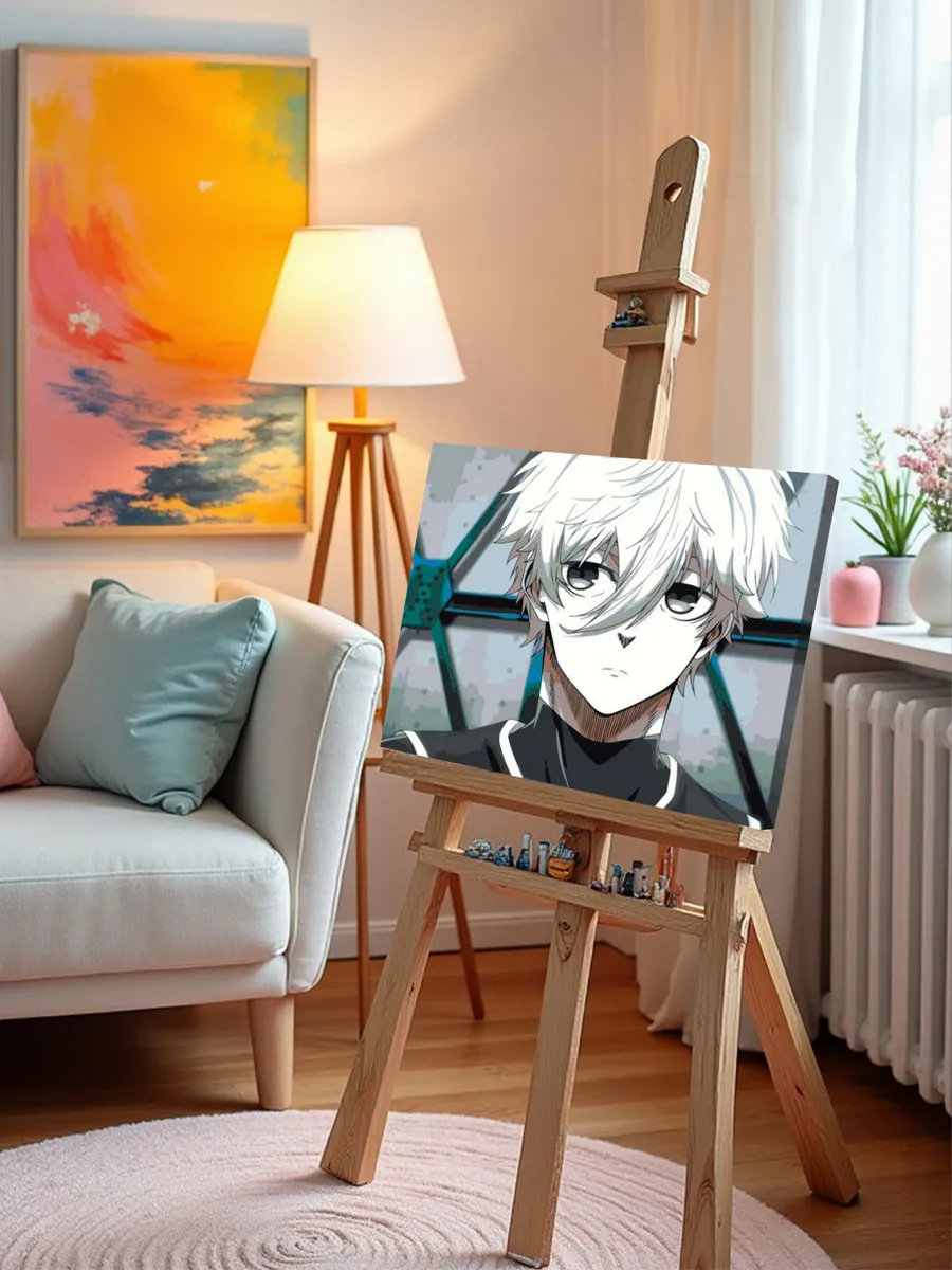 Картина по номерам «Аниме манга Синяя тюрьма Блю Лок, Сэйсиро» — картинка 9