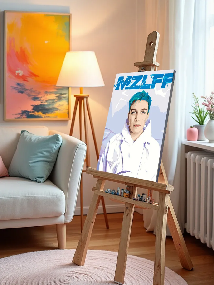 Картина по номерам «Рэпер мазелов mzlff: Илья портрет» — картинка 9