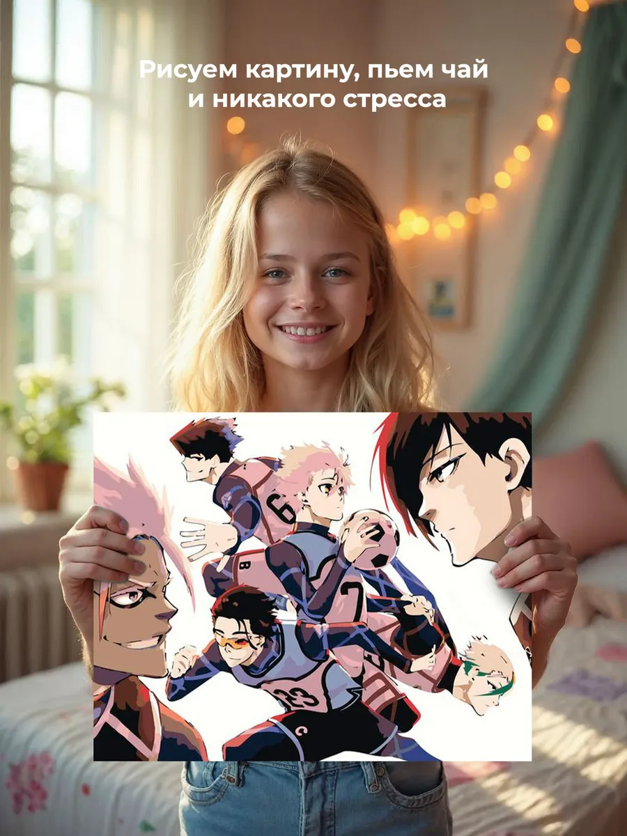 Картина по номерам «Аниме манга Синяя тюрьма Блю Лок, футбол» — картинка 7