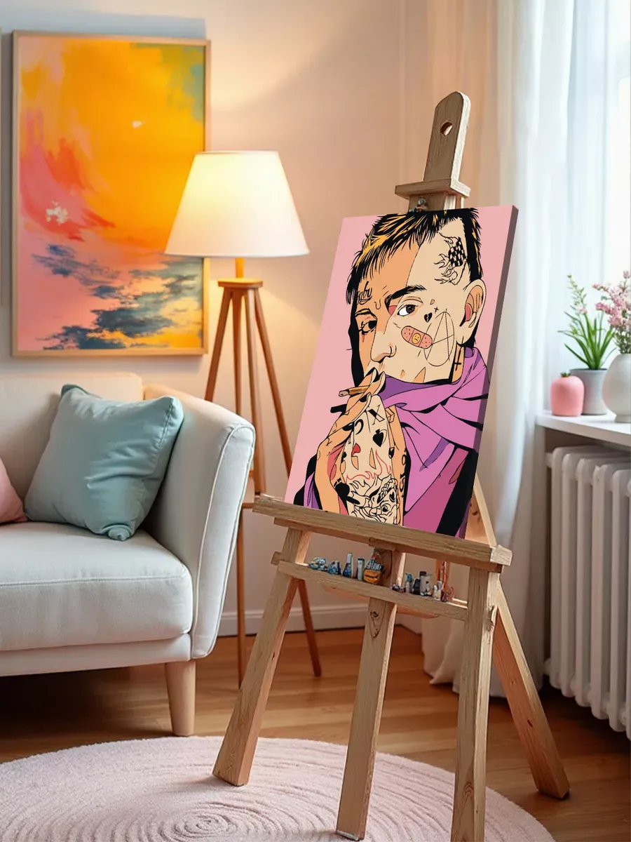 Картина по номерам «Рэпер Лил Пип Lil Peep: тату арт» — картинка 10