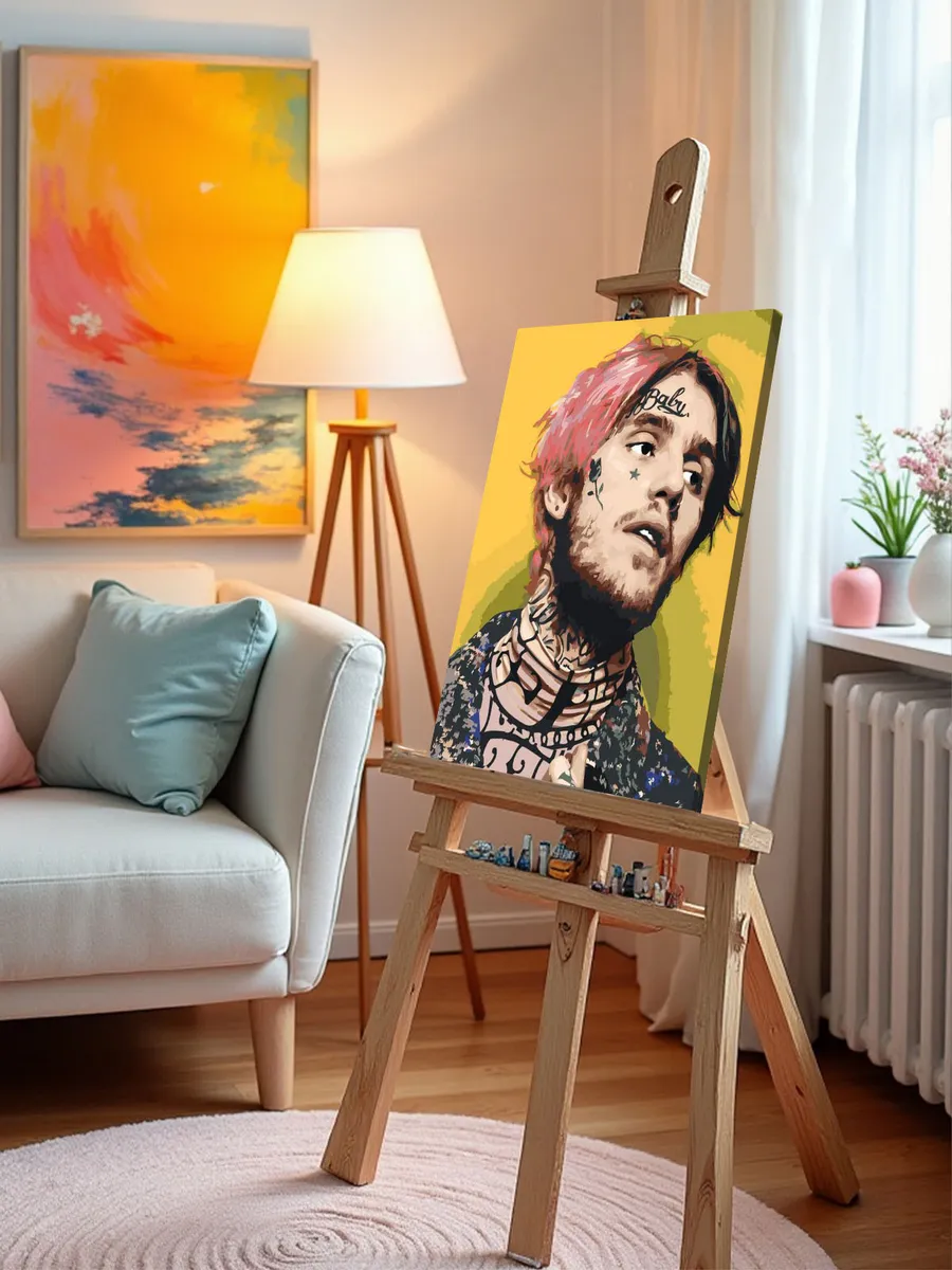 Картина по номерам «Рэпер Лил Пип Lil Peep: портрет, тату» — картинка 10