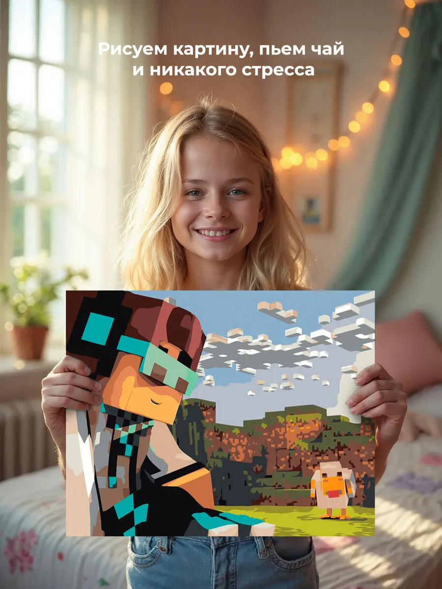 Картина по номерам «Стример Лололошка MrLololoshka, Майнкрафт» — картинка 6