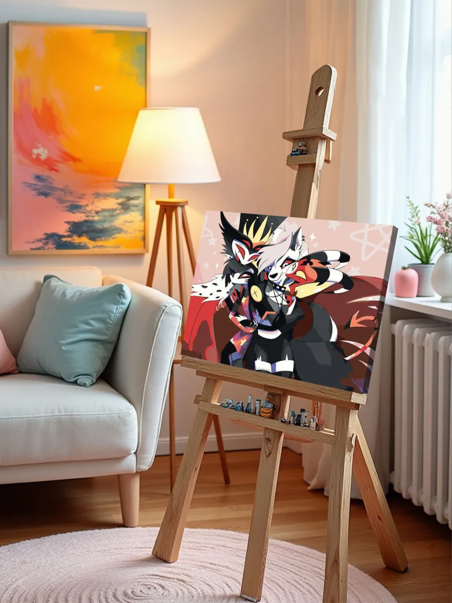 Картина по номерам «Адский босс, Отель Хазбин: Луна, Столас» — картинка 9