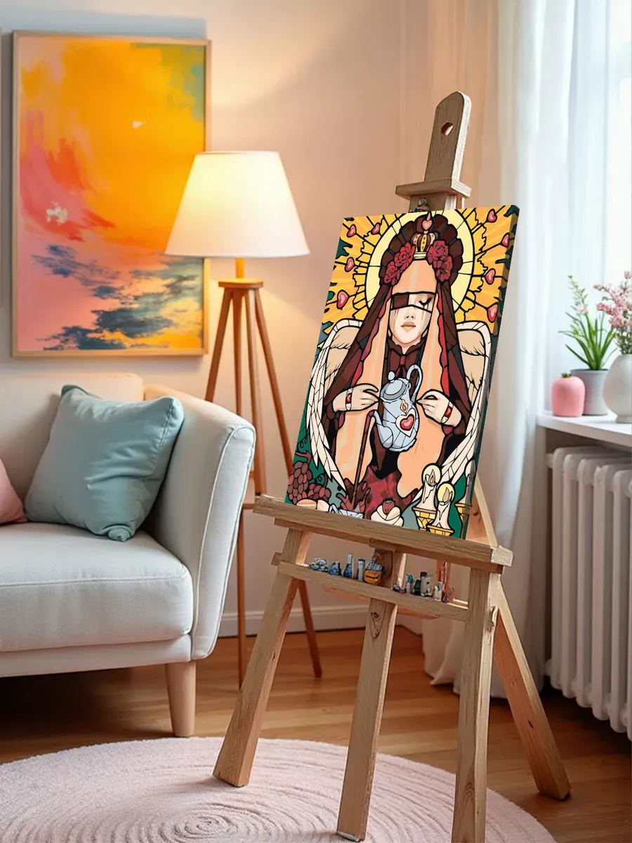 Картина по номерам «Таро, эзотерика: сердечное чаепитие арт» — картинка 10