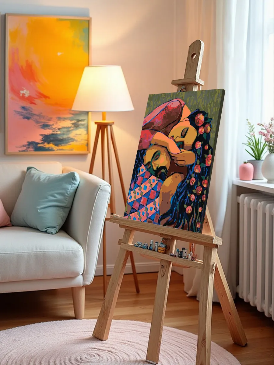 Картина по номерам «Любовь: влюбленная пара, романтика арт» — картинка 10