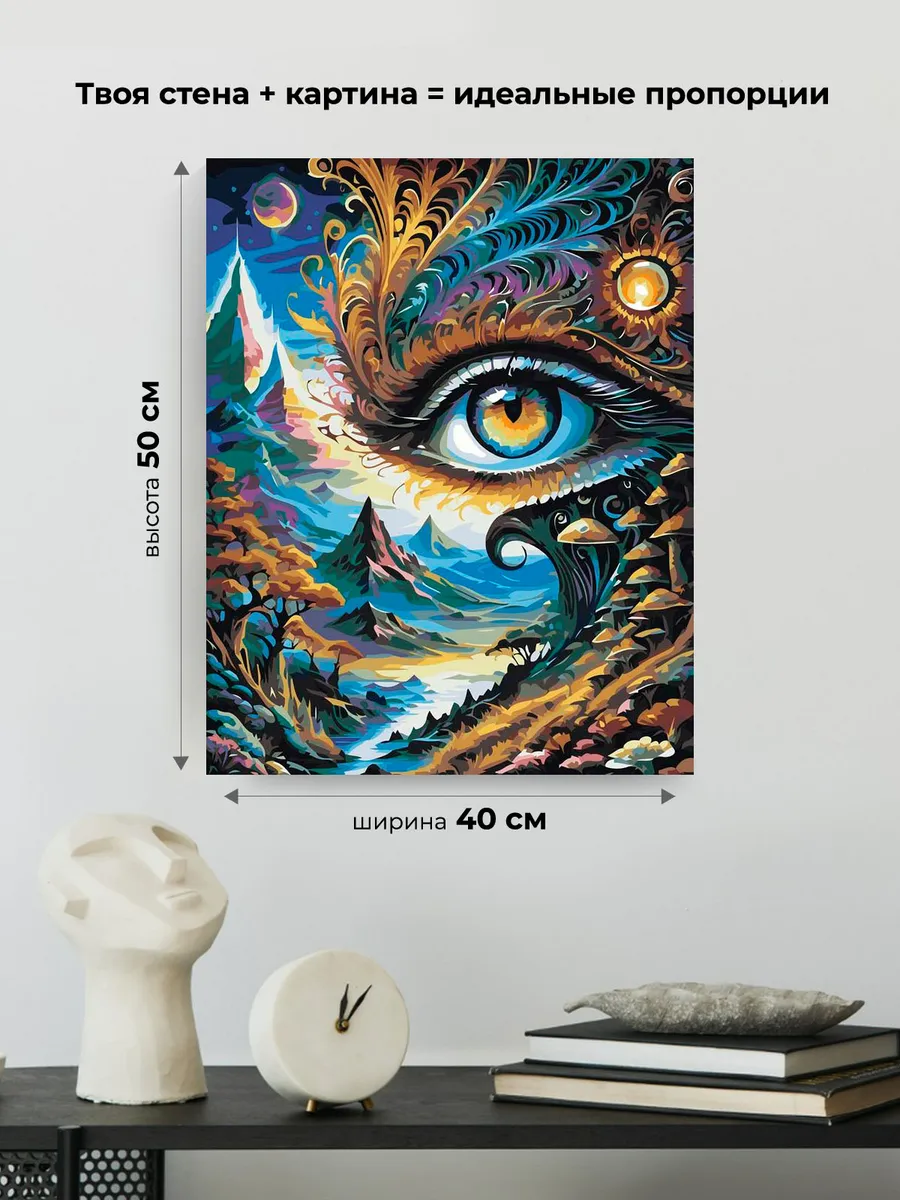 Картина по номерам «Эзотерика: глаз, природа, вселенная» — картинка 3