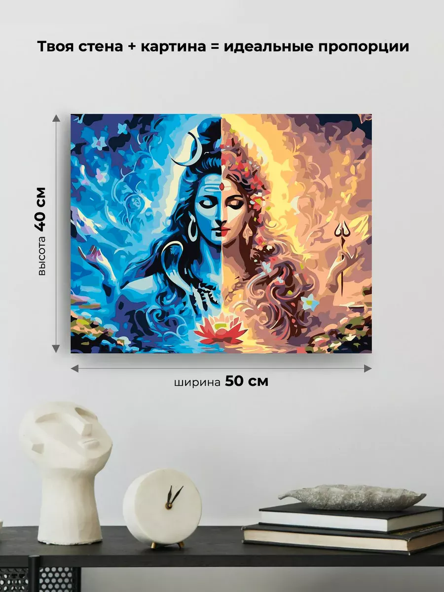 Картина по номерам «Религия индуизм: Шива и Парвати (Шакти)» — картинка 3