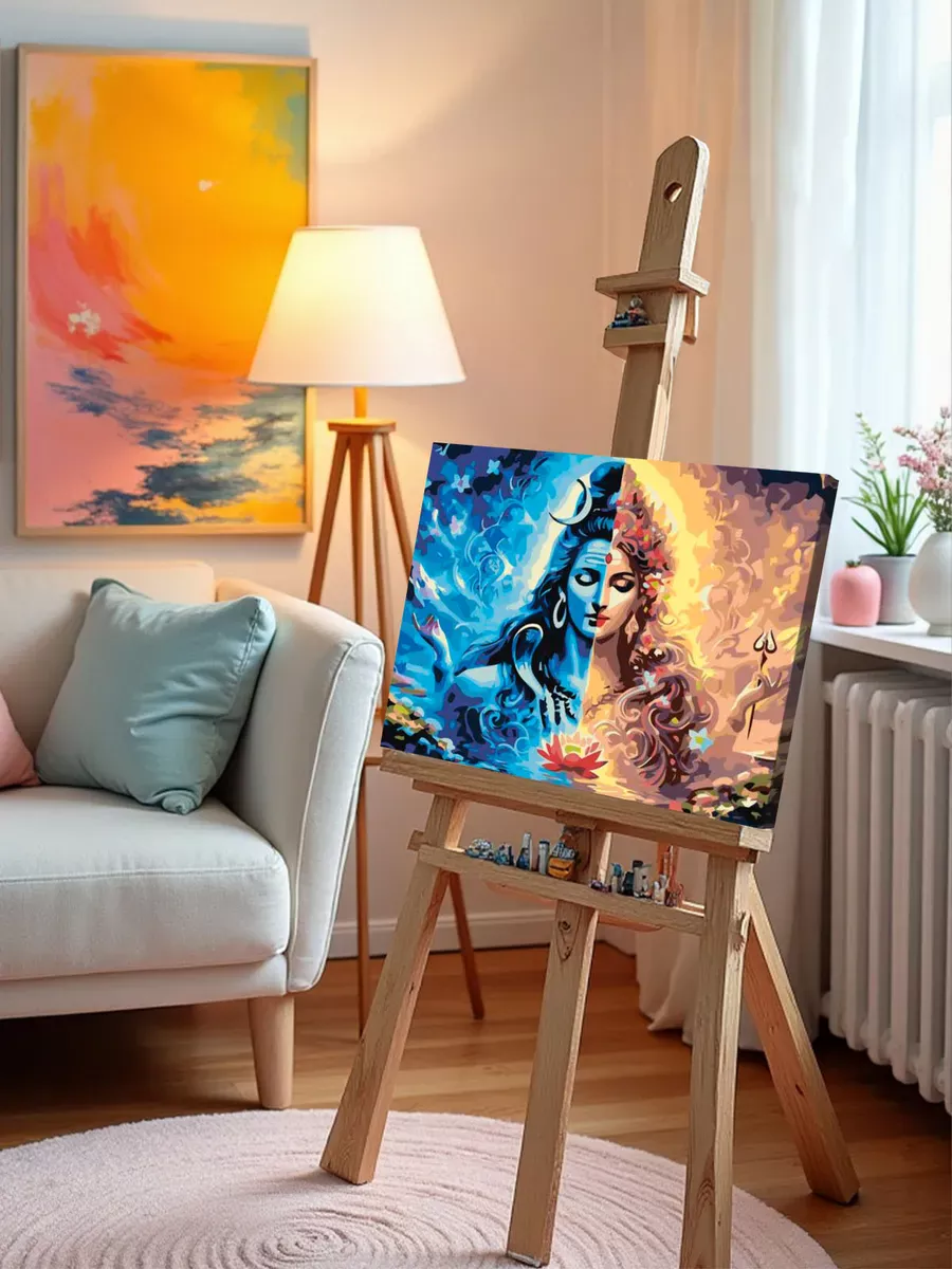 Картина по номерам «Религия индуизм: Шива и Парвати (Шакти)» — картинка 10