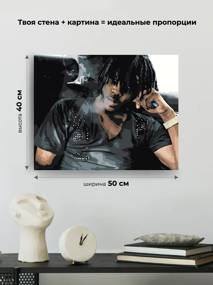 Картина по номерам «Рэпер Чиф Киф Chief Keef в машине» — картинка 3