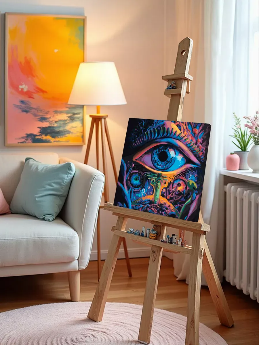 Картина по номерам «Эзотерика: глаз в кислотном трипе, зрачки» — картинка 10