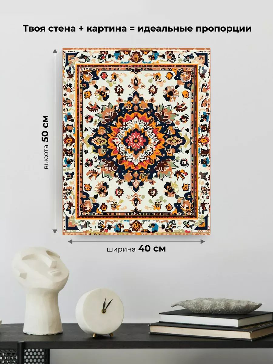 Картина по номерам «Ковер с цветочным узором, СССР» — картинка 3