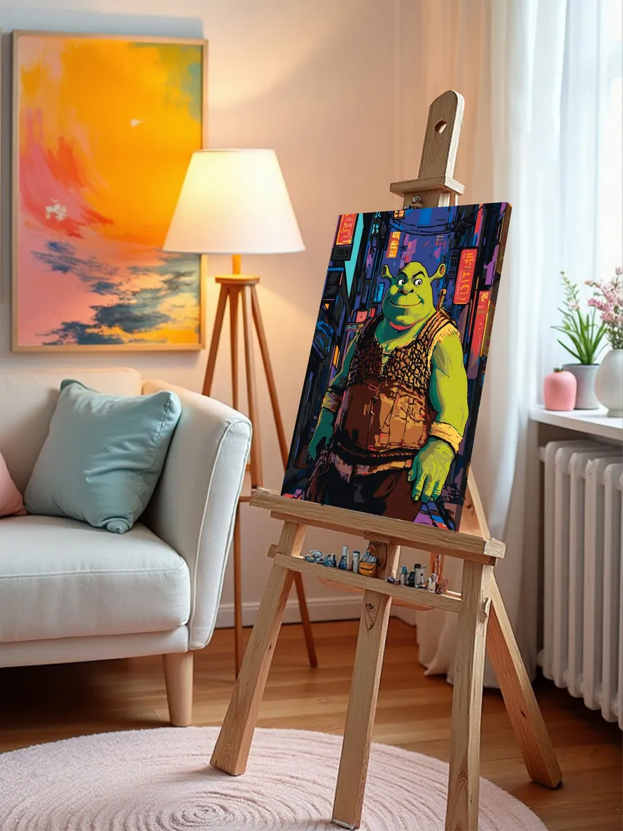 Картина по номерам «Шрек в Токио в свете неона, Япония» — картинка 10