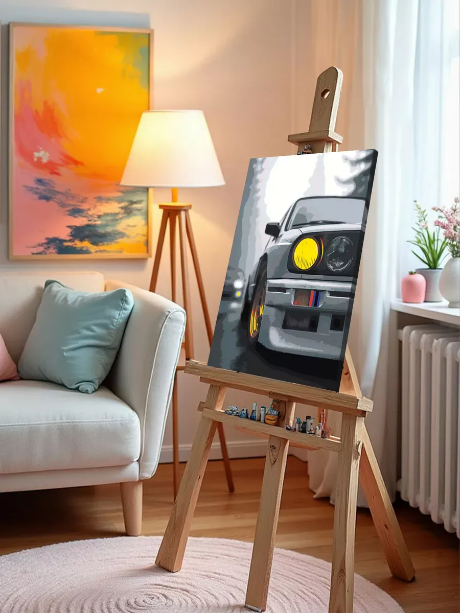 Картина по номерам «Машины: гоночная BMW БМВ М3 е30» — картинка 10