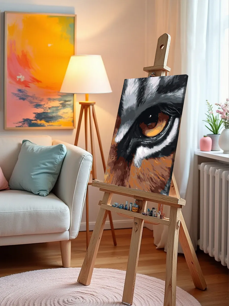 Картина по номерам «Животные: глаз тигра крупным планом» — картинка 10