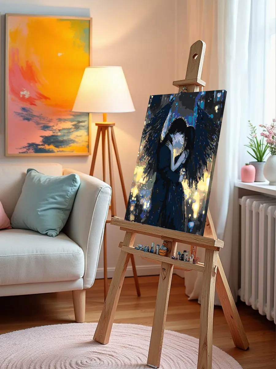 Картина по номерам «Романтика аниме, влюбленные ангелы» — картинка 10