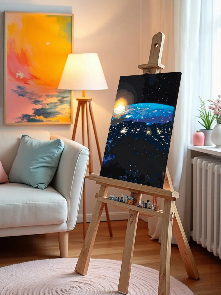 Картина по номерам «Космос: планета Земля, вид из космоса» — картинка 10