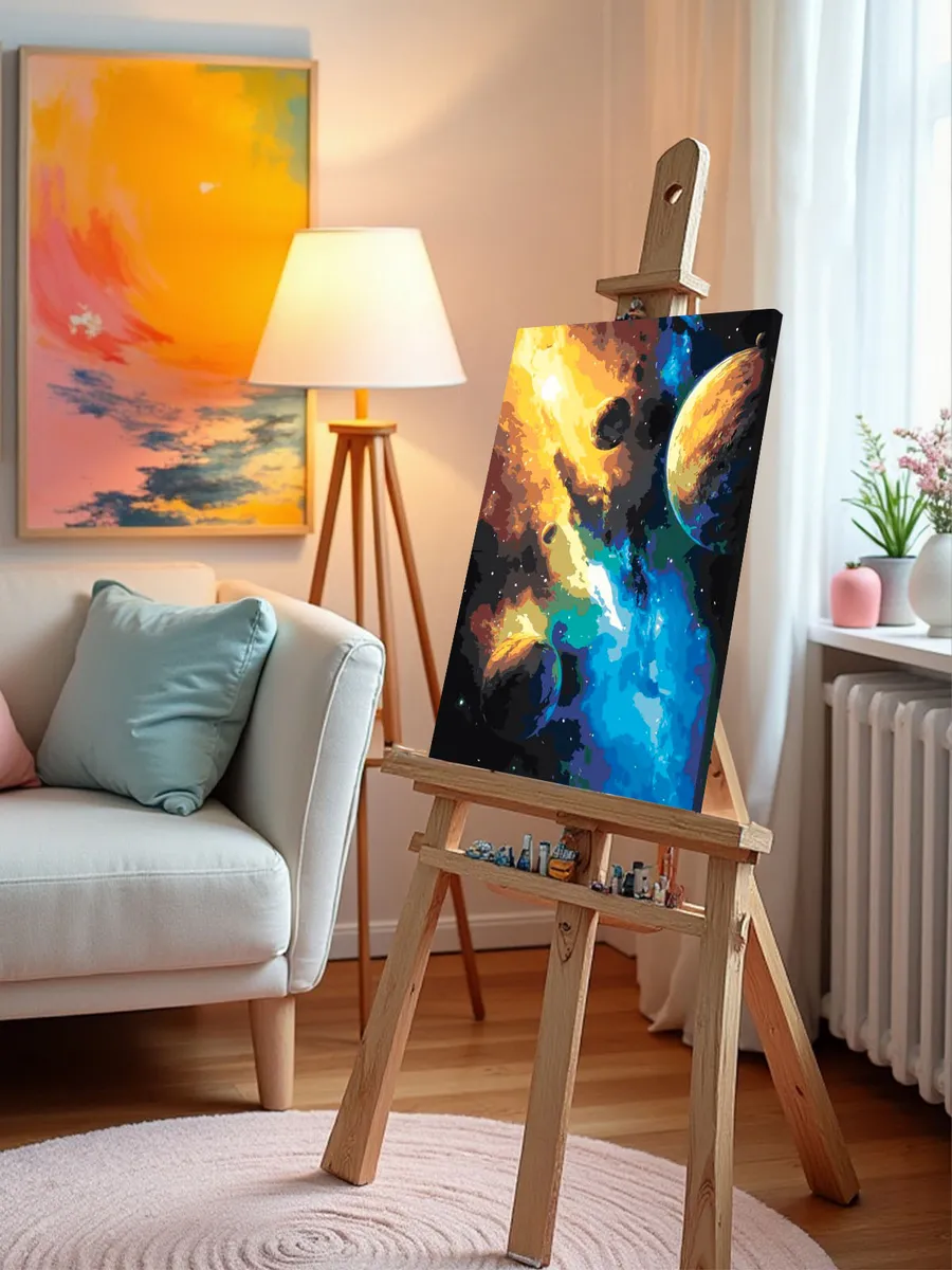 Картина по номерам «Космос: планеты, звезды, галактика» — картинка 10