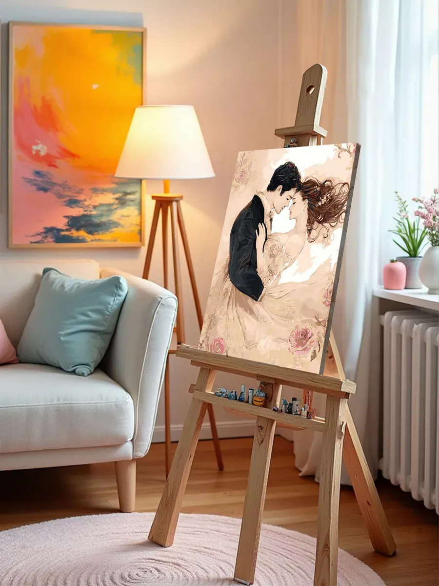 Картина по номерам «Романтика: влюбленная пара танцует, розы» — картинка 10