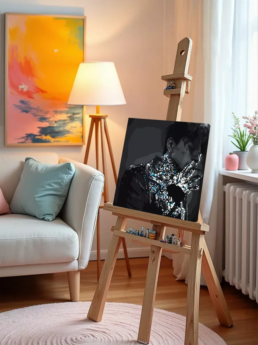 Картина по номерам «Три дня дождя: Глеб Викторов обложка» — картинка 9