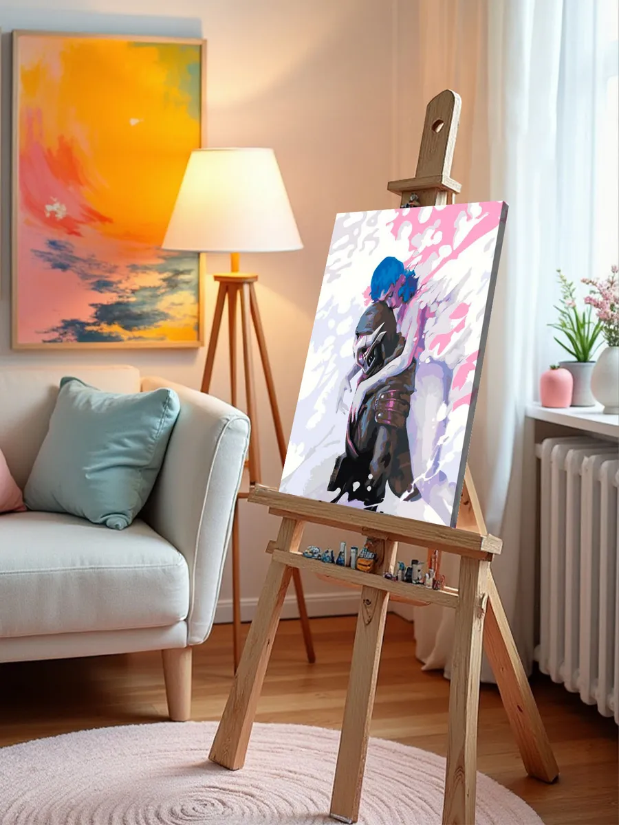 Картина по номерам «Аркейн Лига Легенд лол: Джинкс и Экко» — картинка 9