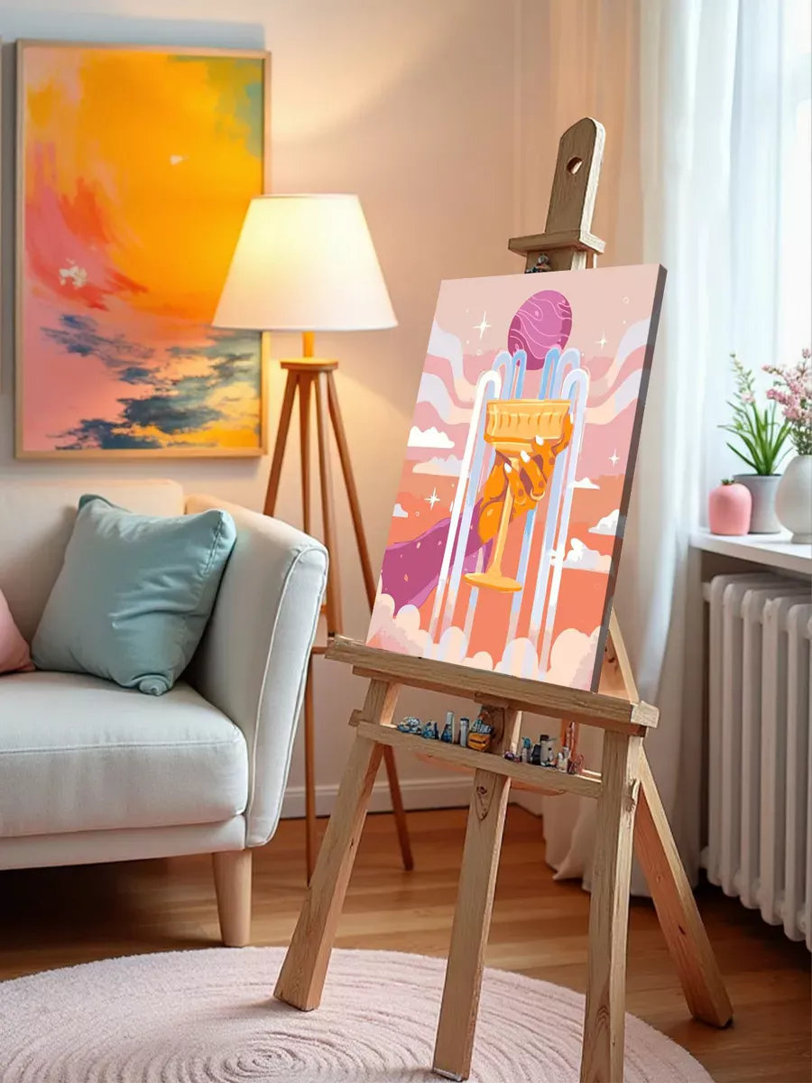 Картина по номерам «Таро, гадание: кубок с водой в руке» — картинка 9