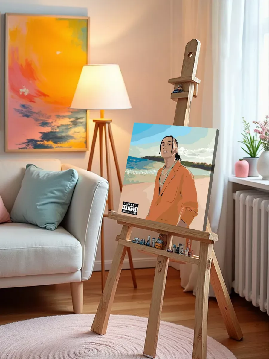 Картина по номерам «Рэпер Яникс Yanix: альбом Vibes, пляж» — картинка 9