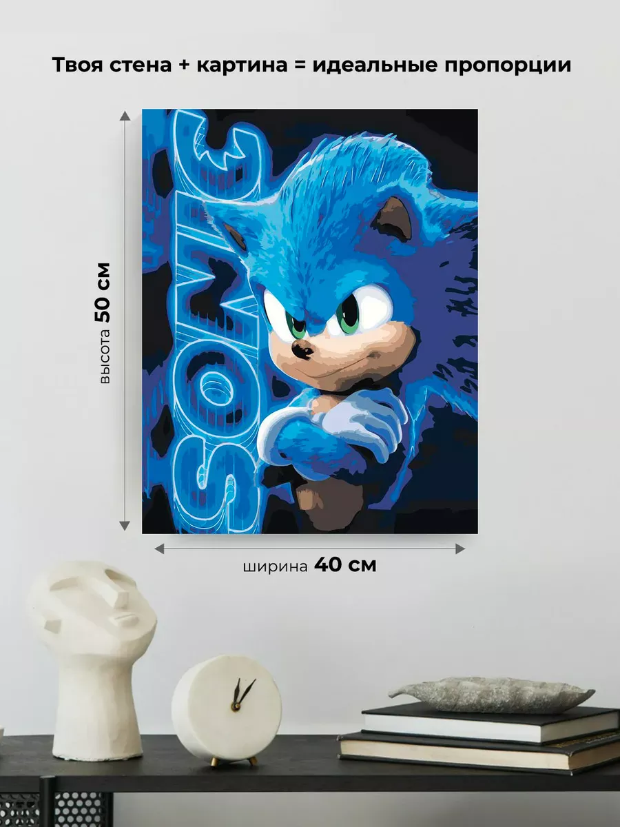 Картина по номерам «Кино Соник Sonic: ёж крупным планом» — картинка 3