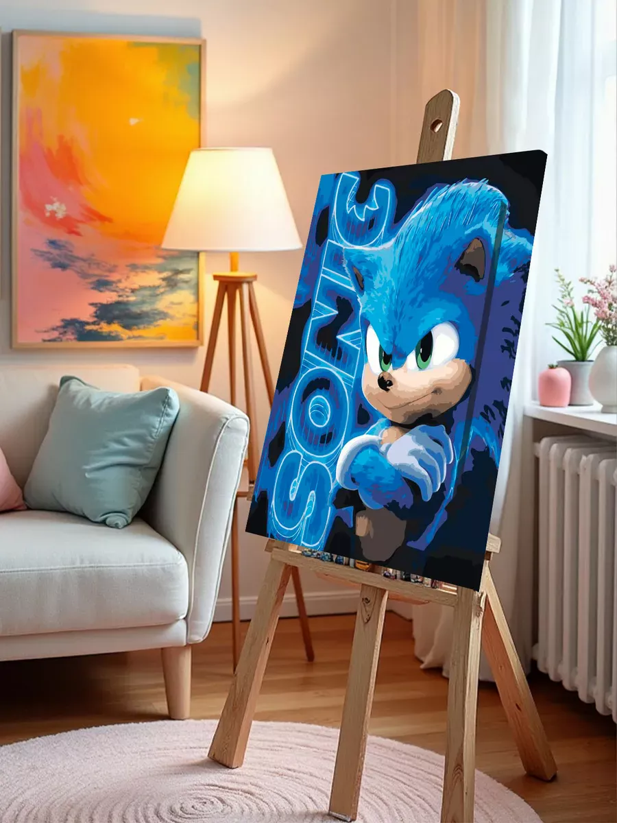Картина по номерам «Кино Соник Sonic: ёж крупным планом» — картинка 9
