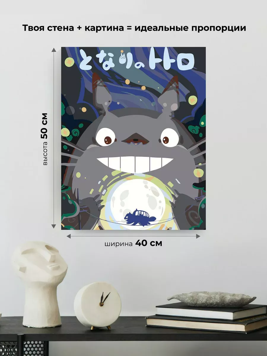 Картина по номерам «Миядзаки аниме: Мой сосед Тоторо арт» — картинка 3