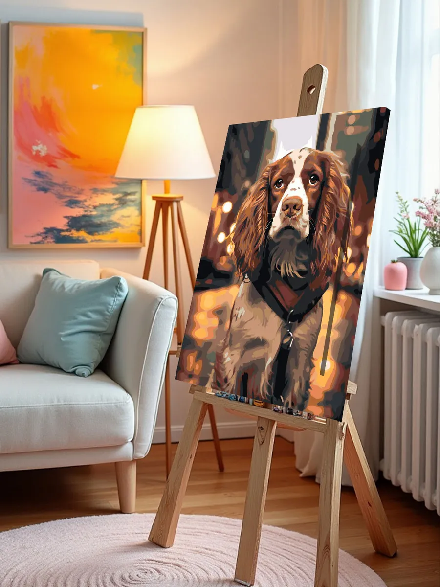 Картина по номерам «Собаки: Английский спрингер спаниель» — картинка 9
