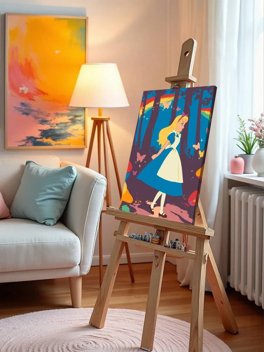 Картина по номерам Золушка в волшебном лесу с бабочками — картинка 10